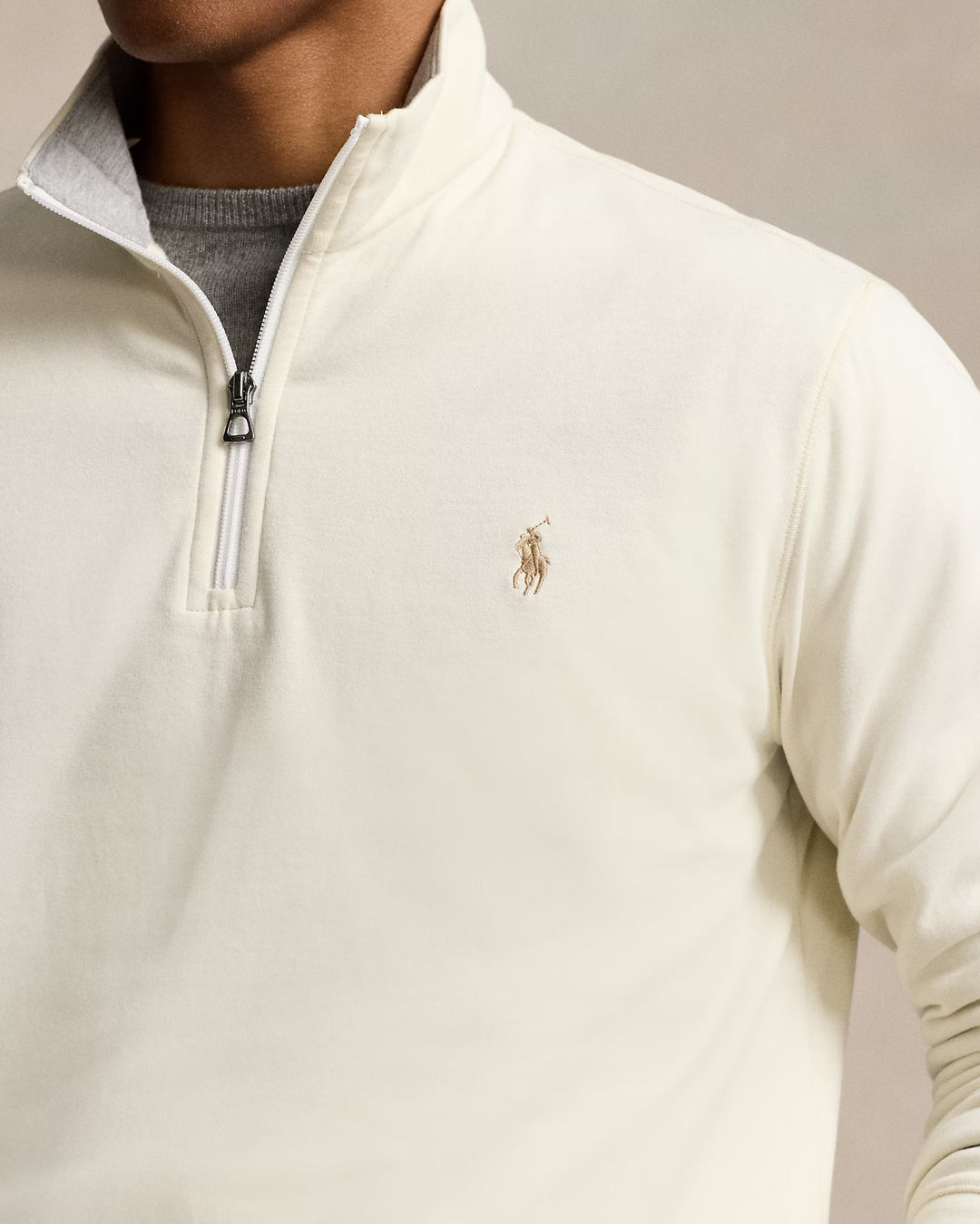 Ralph Lauren Luxury Jersey Quarter-Zip Pullover