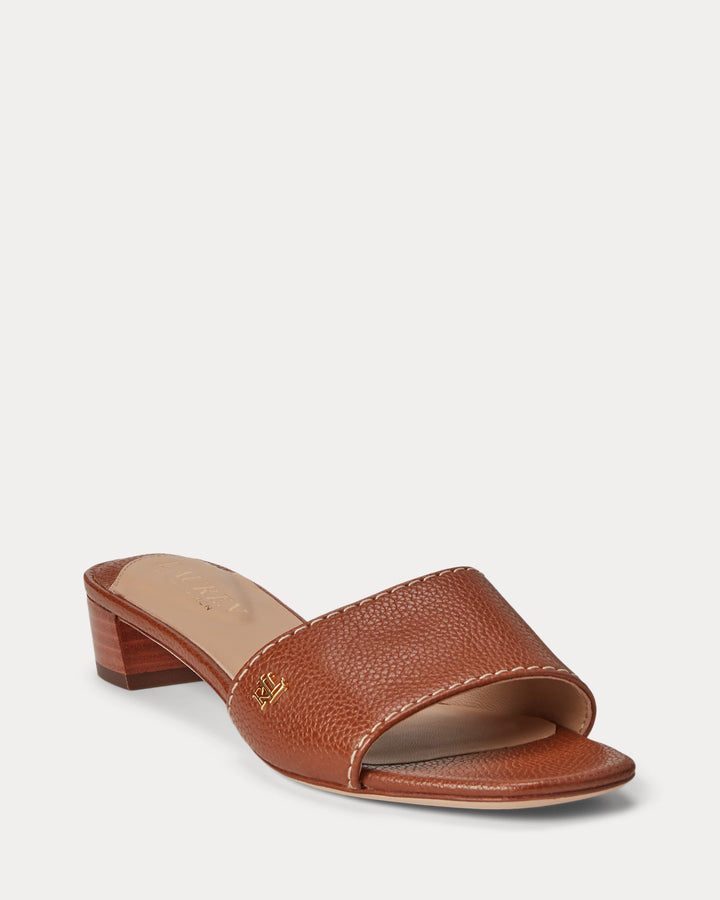 Ralph Lauren Fay Tumbled Leather Sandal
