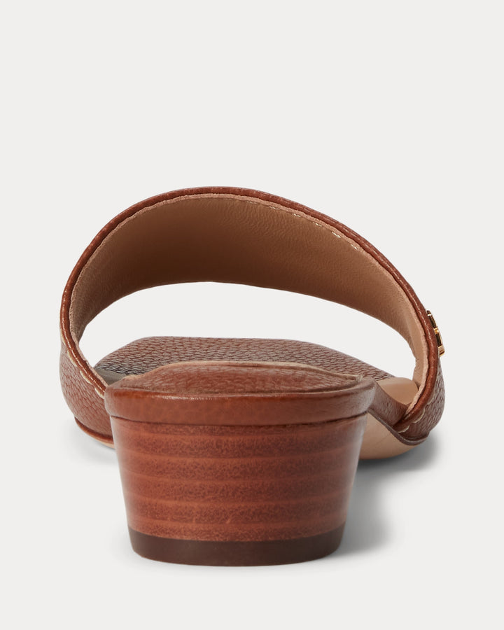 Ralph Lauren Fay Tumbled Leather Sandal