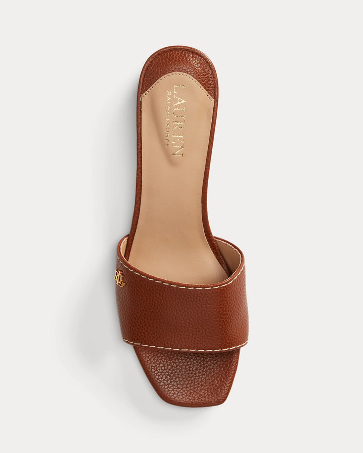 Ralph Lauren Fay Tumbled Leather Sandal