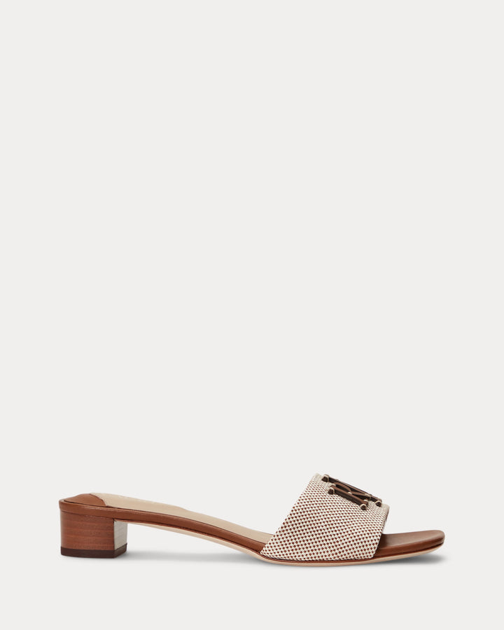 Ralph Lauren Fay Canvas & Leather Sandal