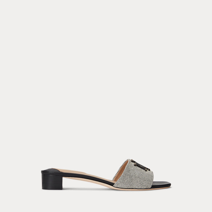Ralph Lauren Fay Canvas & Leather Sandal