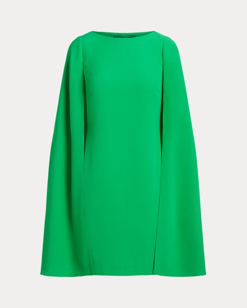 Ralph Lauren Cape Georgette Cocktail Dress