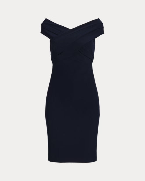 Ralph Lauren Crepe Off-the-Shoulder Cocktail Dress
