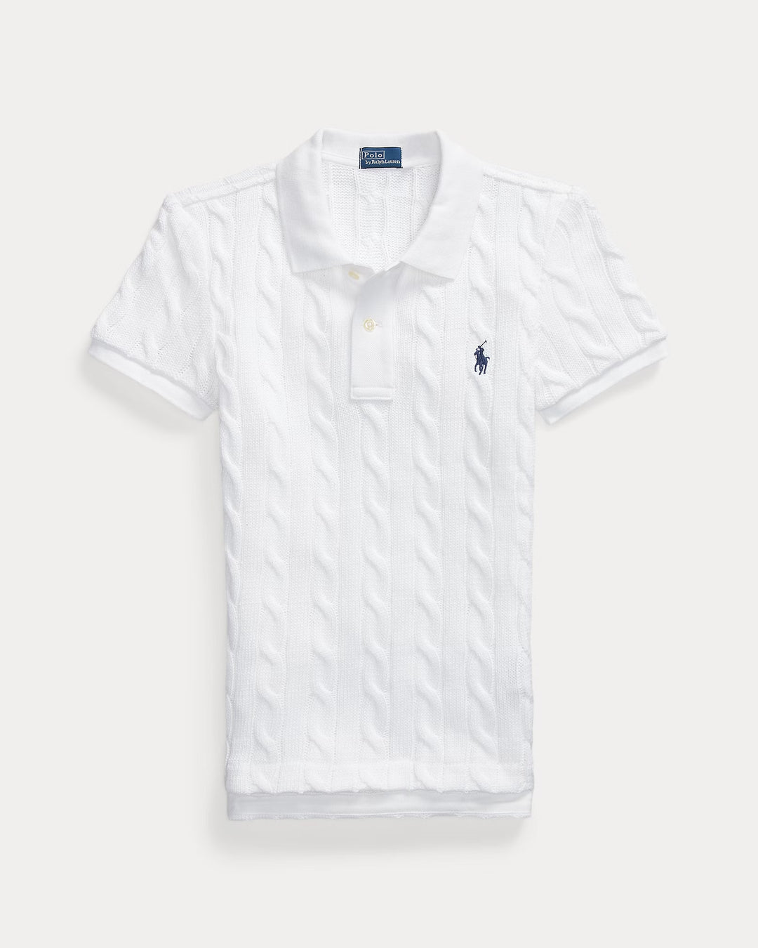 Ralph Lauren Cable-Knit Polo Shirt