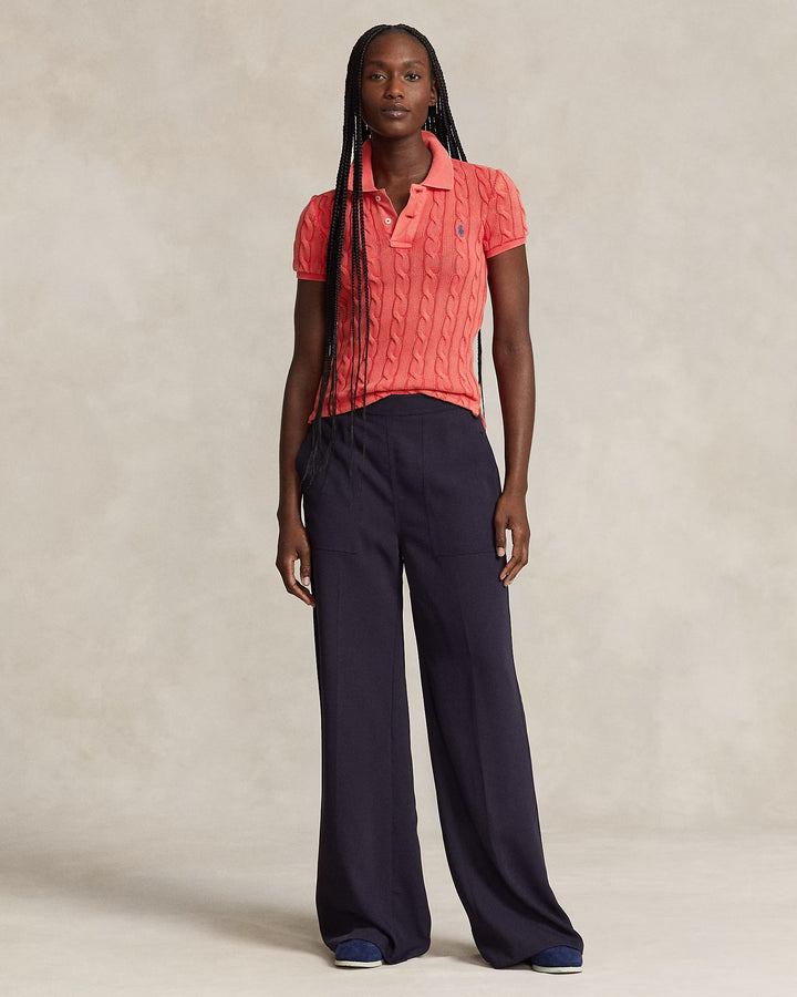 Ralph Lauren Cable-Knit Polo Shirt