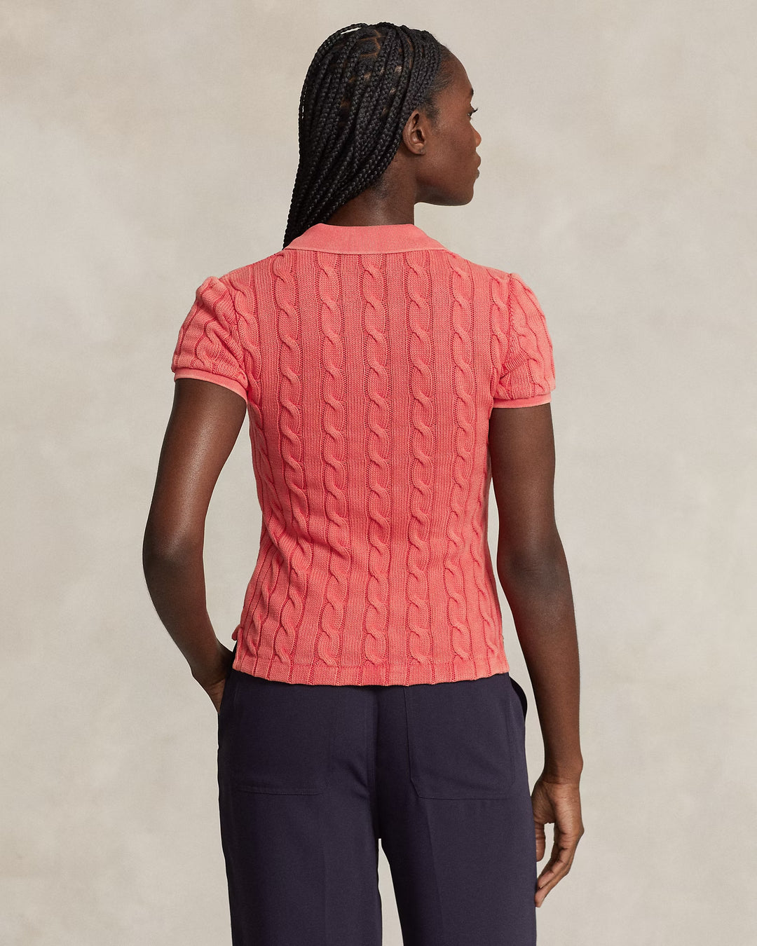 Ralph Lauren Cable-Knit Polo Shirt