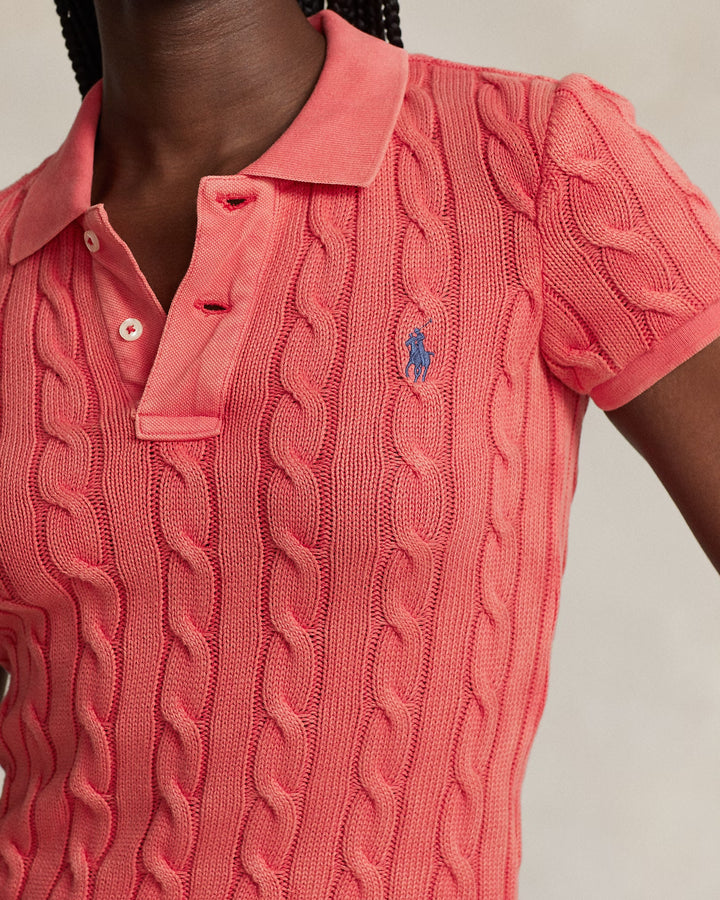 Ralph Lauren Cable-Knit Polo Shirt
