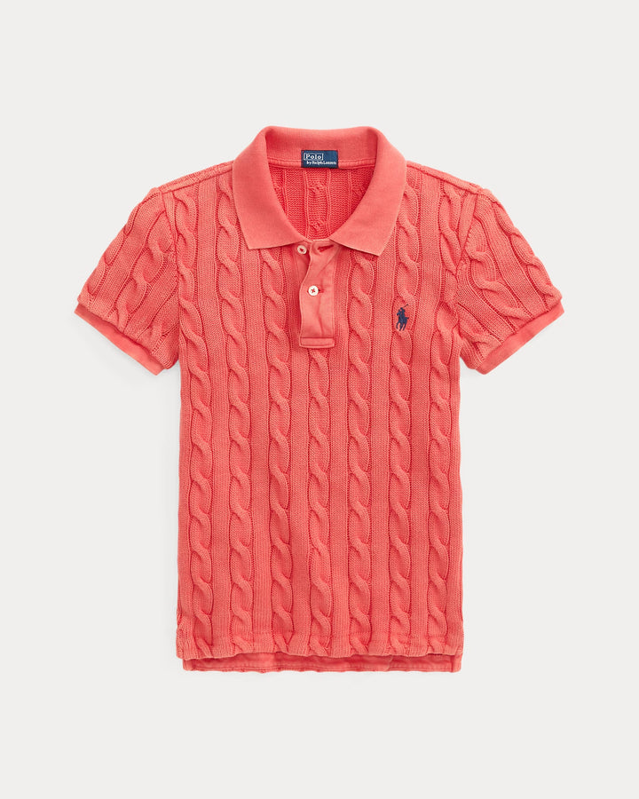Ralph Lauren Cable-Knit Polo Shirt