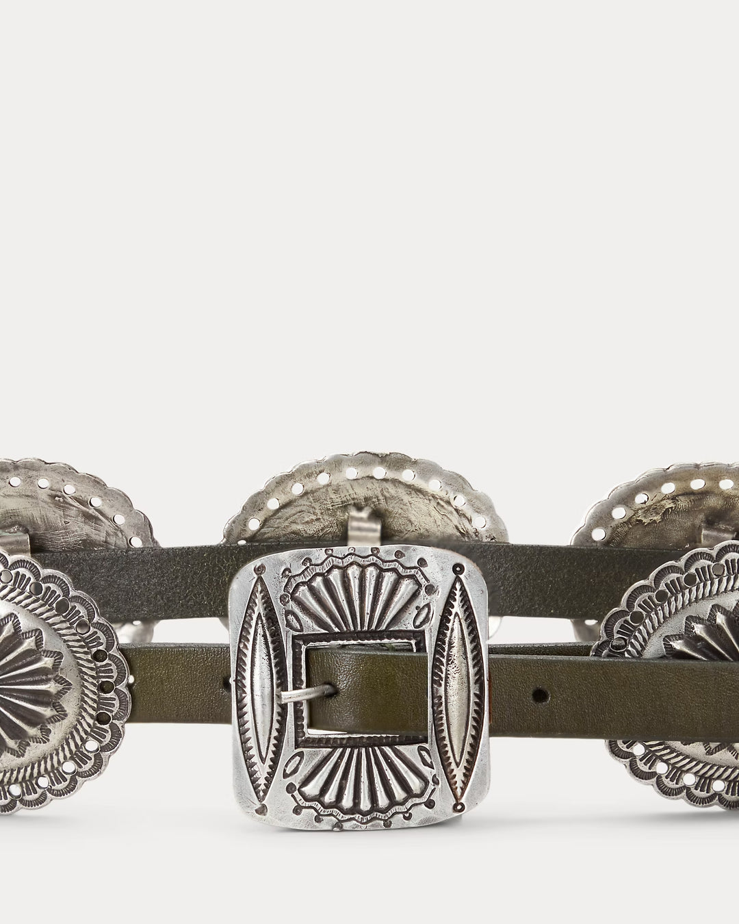 Ralph Lauren Metal-Accent Leather Belt