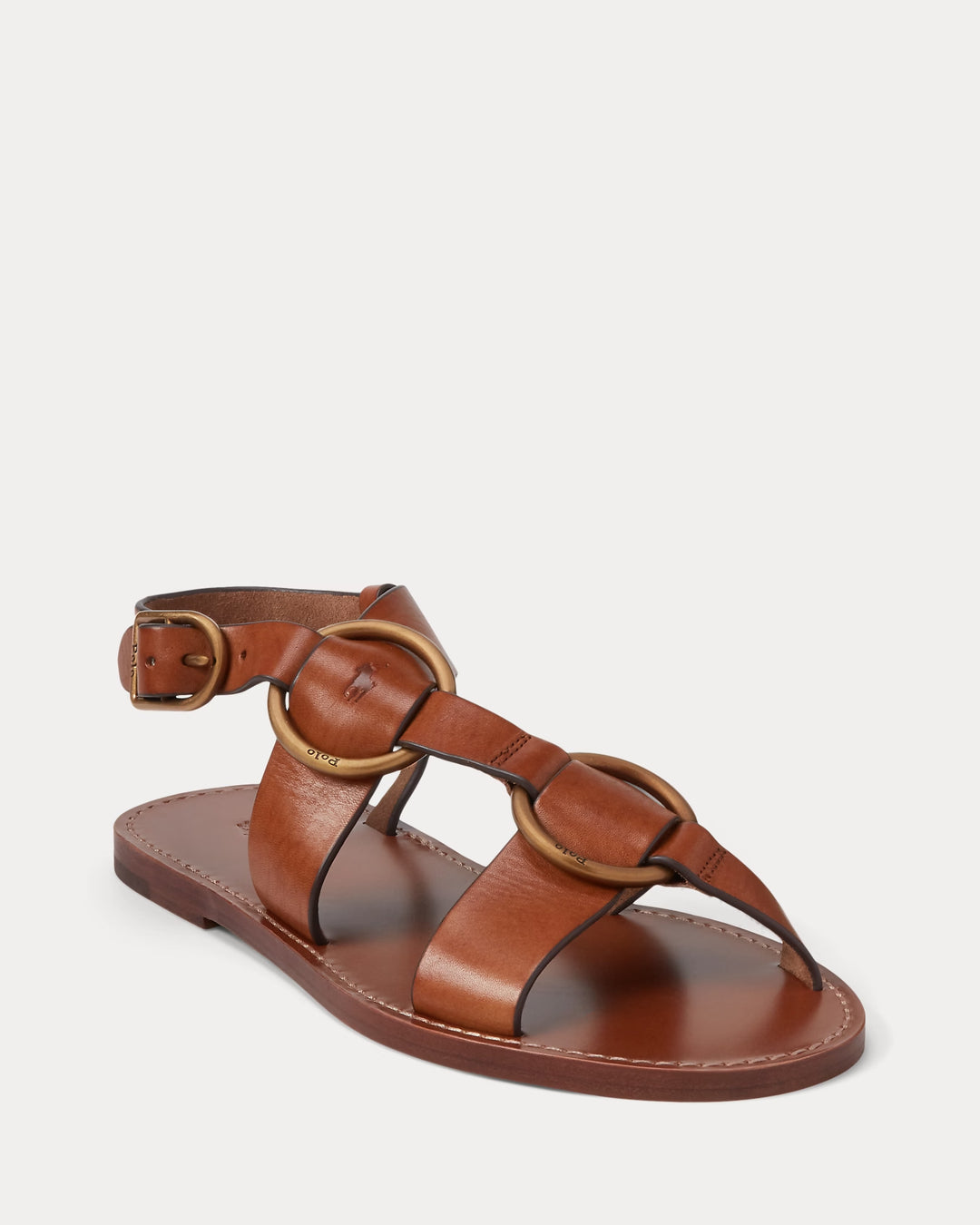Ralph Lauren Double O-Ring Leather Sandal