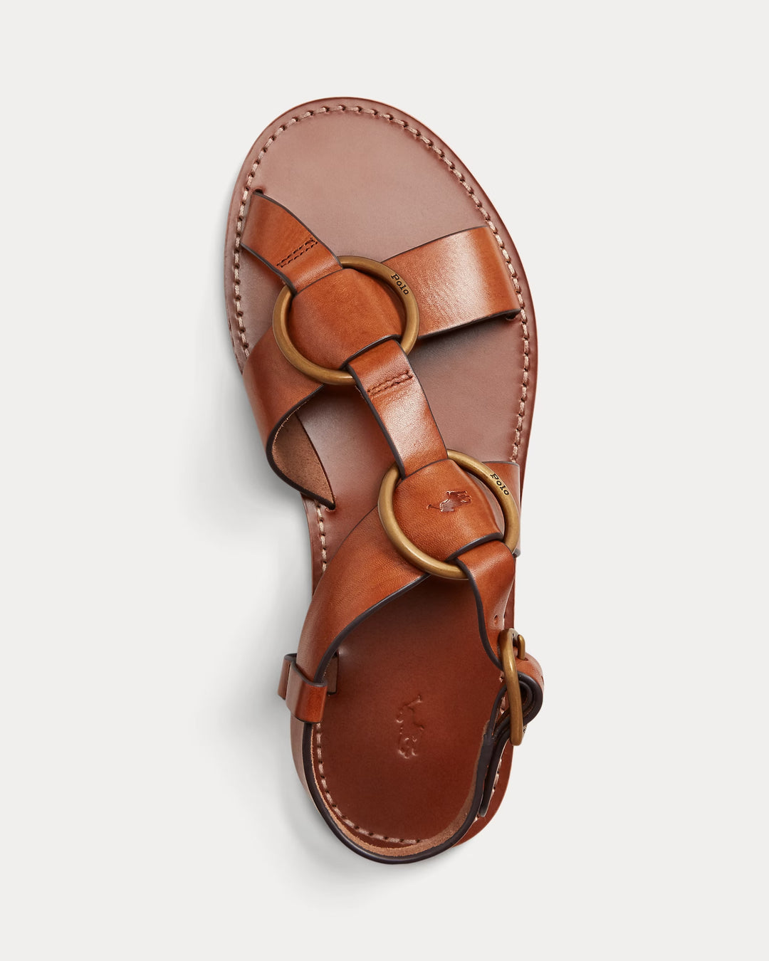 Ralph Lauren Double O-Ring Leather Sandal