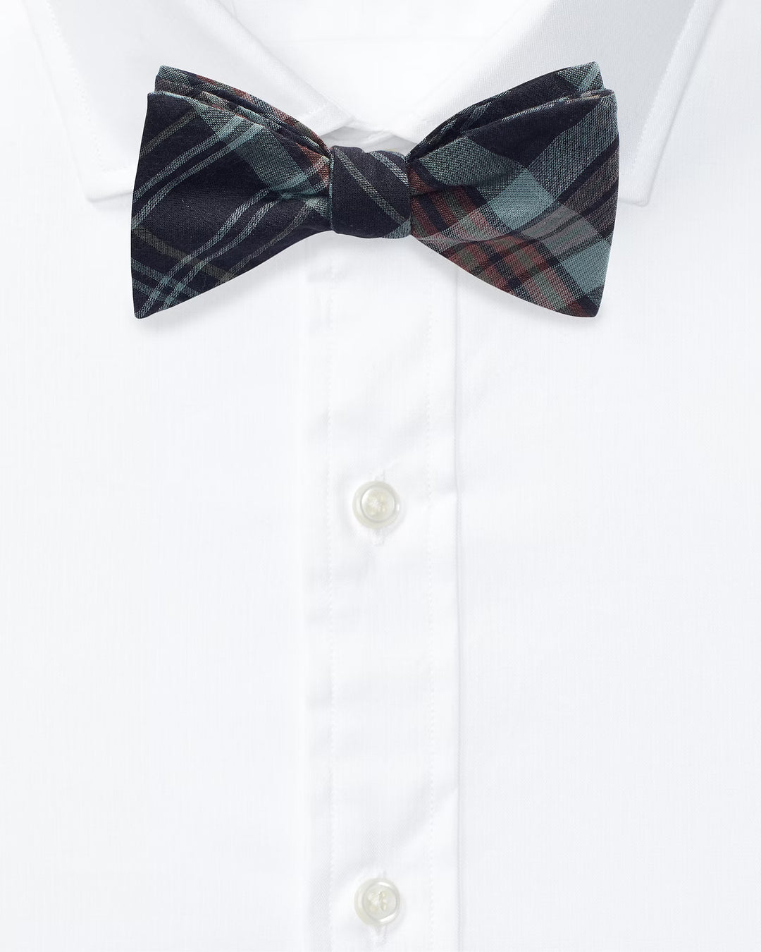Ralph Lauren Indigo Plaid Bow Tie