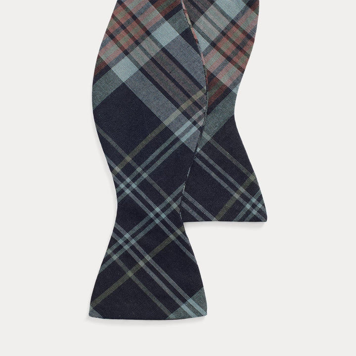 Ralph Lauren Indigo Plaid Bow Tie