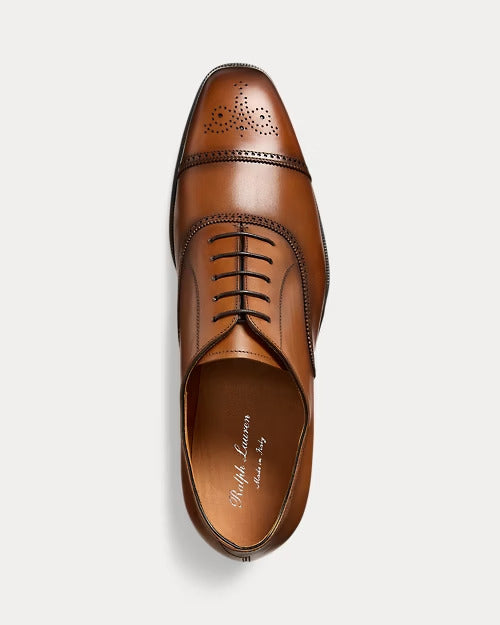 Ralph Lauren Denver Burnished Calfskin Cap-Toe Shoe