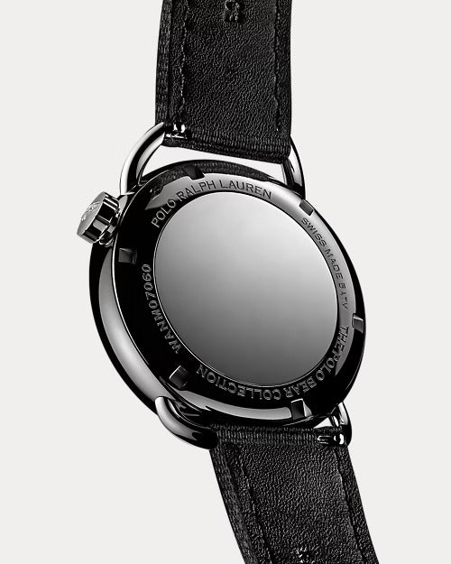 Ralph Lauren 42 MM Tartan Polo Bear Steel White Dial