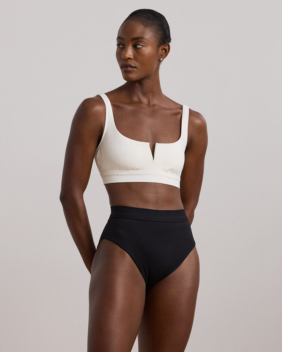 Ralph Lauren Banded V-Cutout Bikini Top
