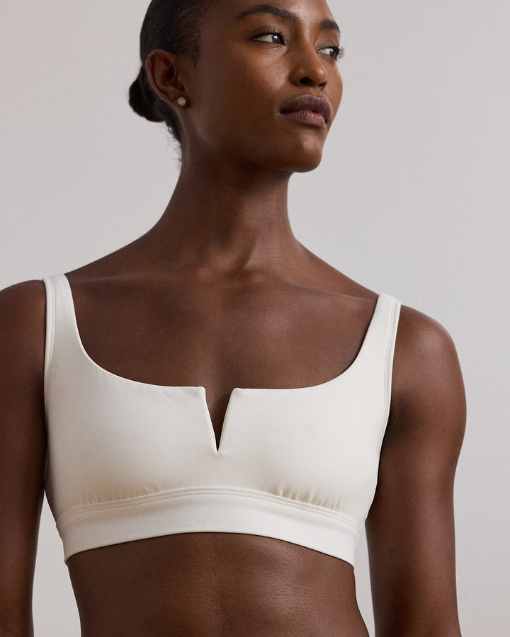 Ralph Lauren Banded V-Cutout Bikini Top