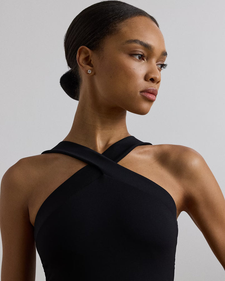 Ralph Lauren Crisscross High-Neck One-Piece