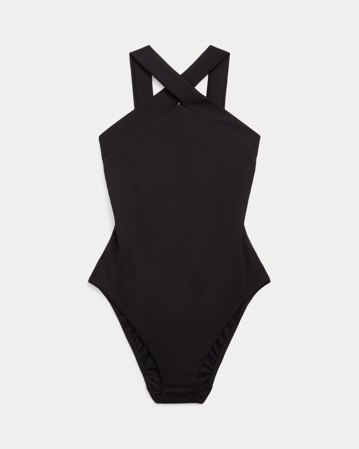 Ralph Lauren Crisscross High-Neck One-Piece