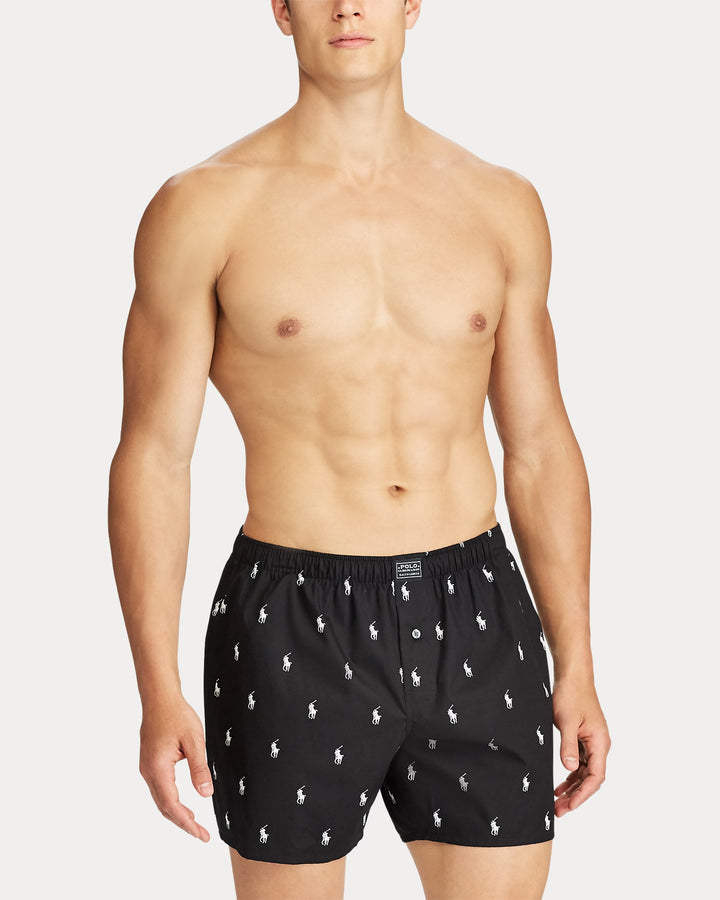 Ralph Lauren Classic Woven Cotton Allover Pony Boxer