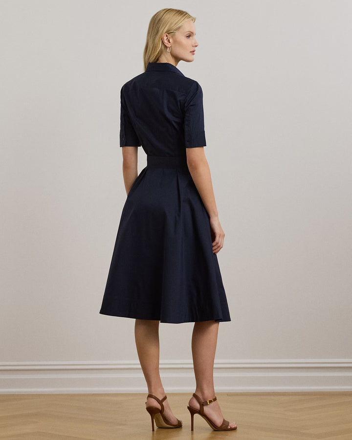 Ralph Lauren Belted Cotton-Blend Shirtdress
