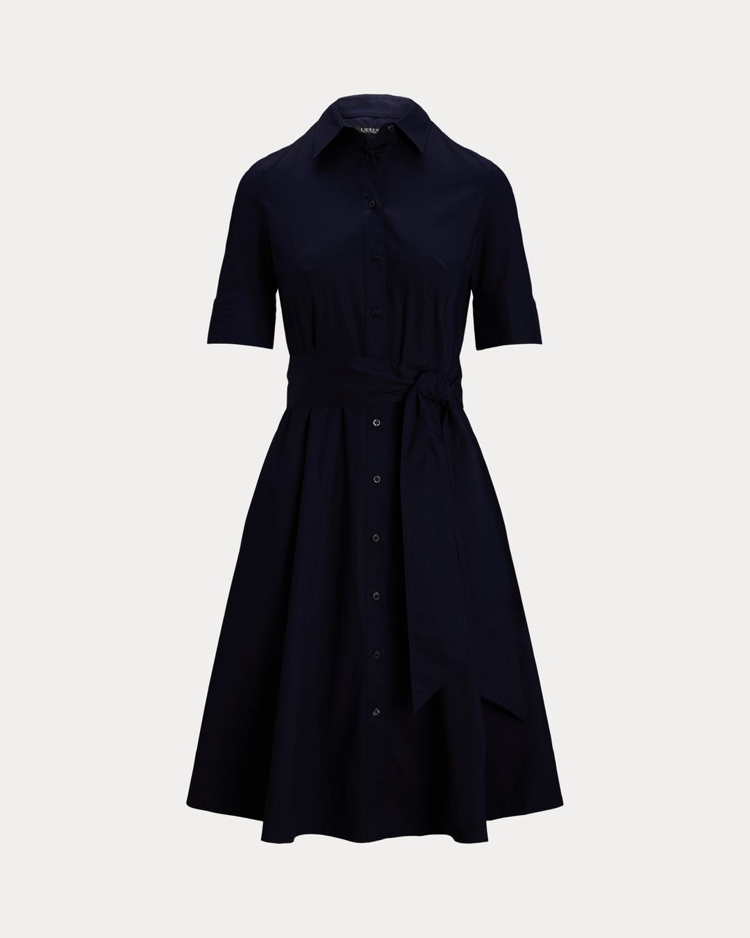 Ralph Lauren Belted Cotton-Blend Shirtdress