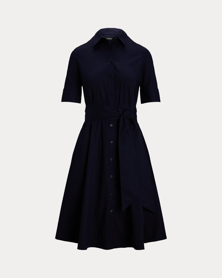 Ralph Lauren Belted Cotton-Blend Shirtdress