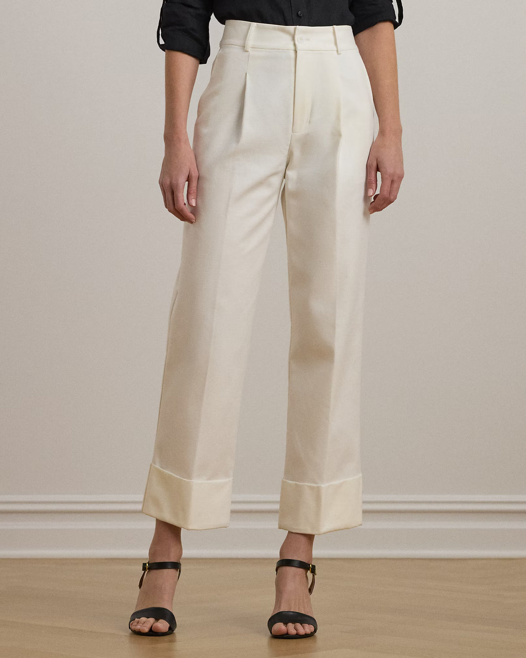 Ralph Lauren Double-Faced Stretch Cotton Ankle Pant