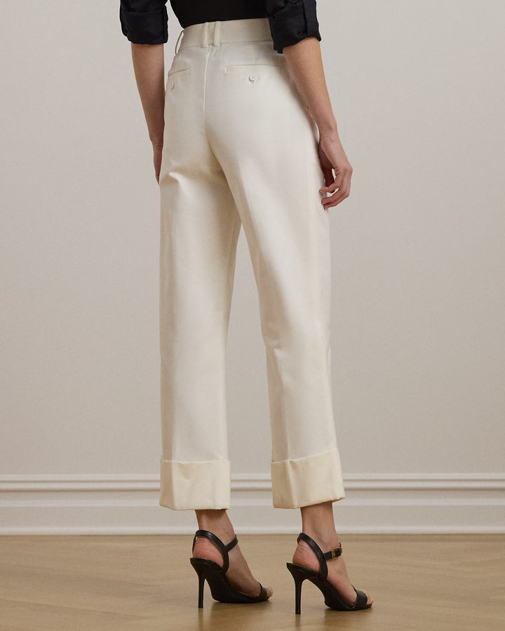 Ralph Lauren Double-Faced Stretch Cotton Ankle Pant