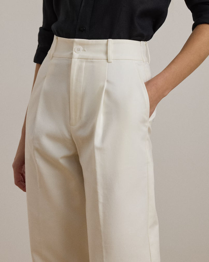 Ralph Lauren Double-Faced Stretch Cotton Ankle Pant