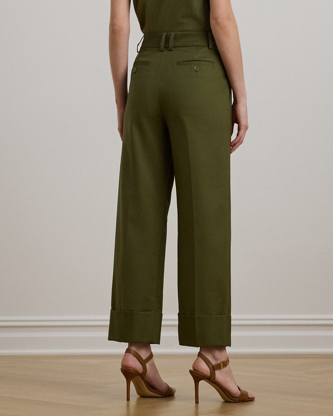 Ralph Lauren Double-Faced Stretch Cotton Ankle Pant