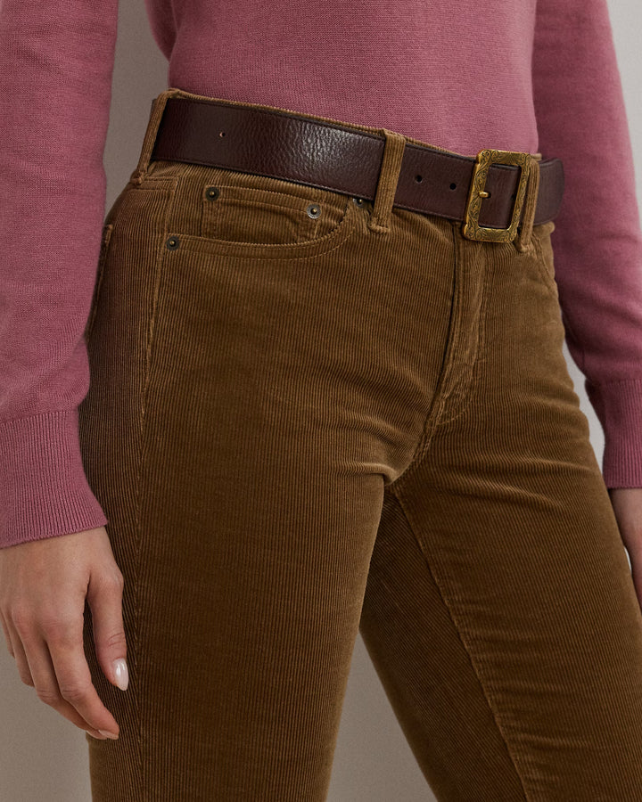 Ralph Lauren Stretch Corduroy Mid-Rise Straight Pant