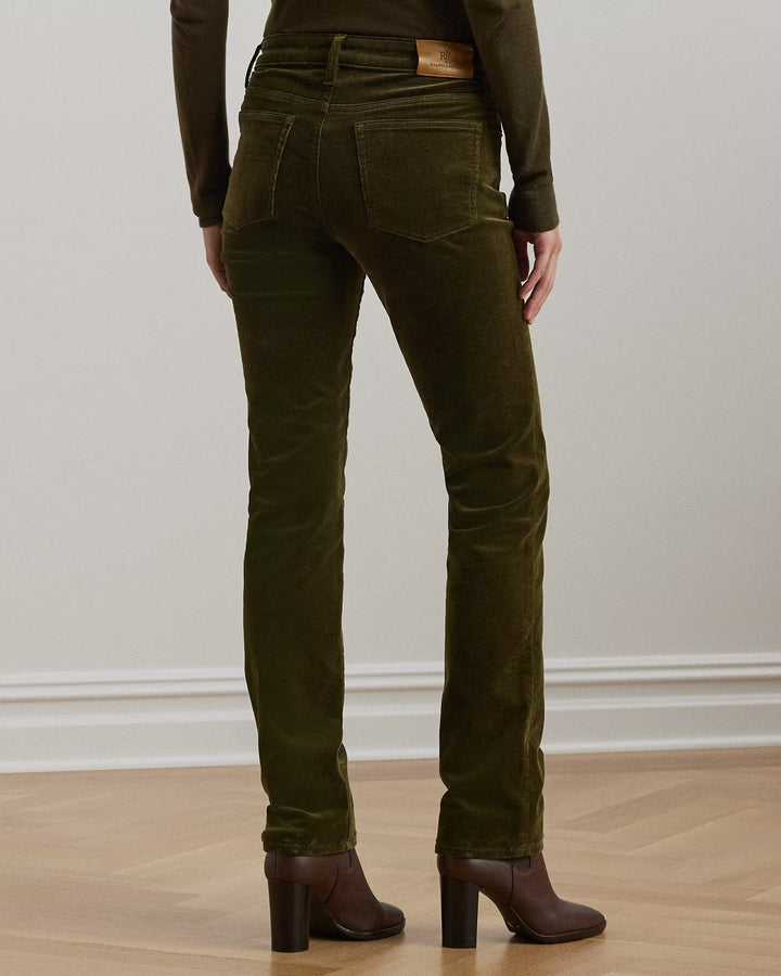 Ralph Lauren Stretch Corduroy Mid-Rise Straight Pant