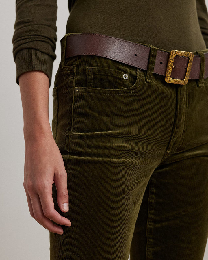 Ralph Lauren Stretch Corduroy Mid-Rise Straight Pant