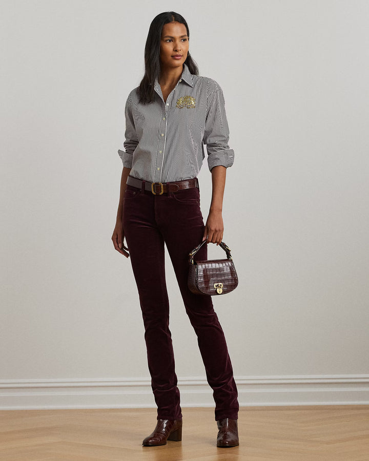 Ralph Lauren Stretch Corduroy Mid-Rise Straight Pant