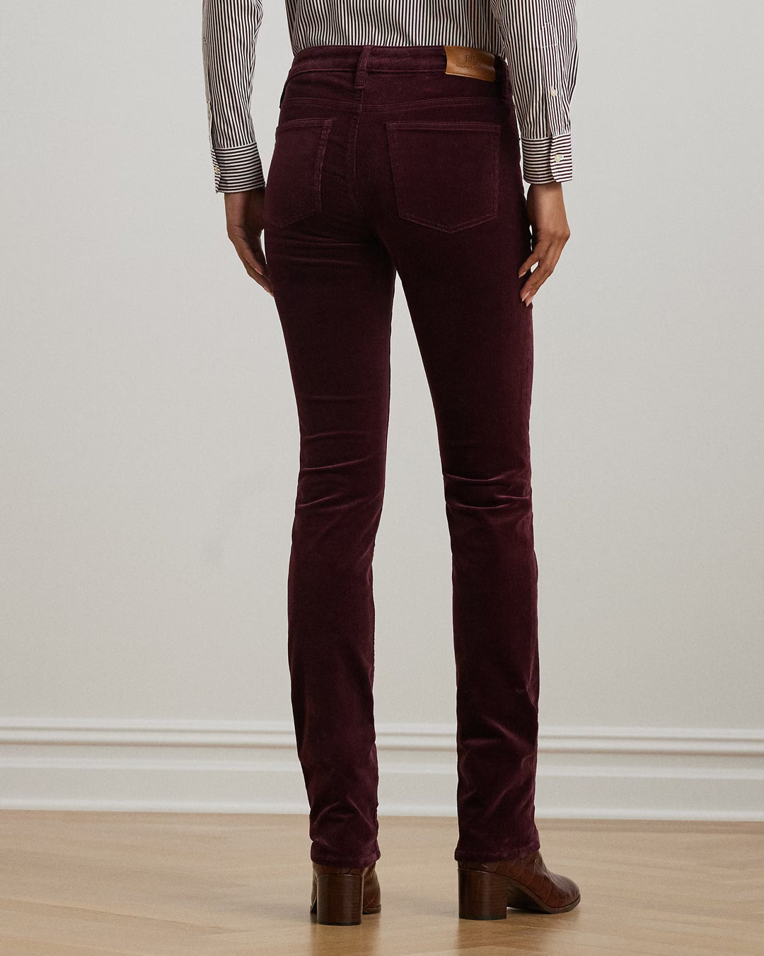Ralph Lauren Stretch Corduroy Mid-Rise Straight Pant