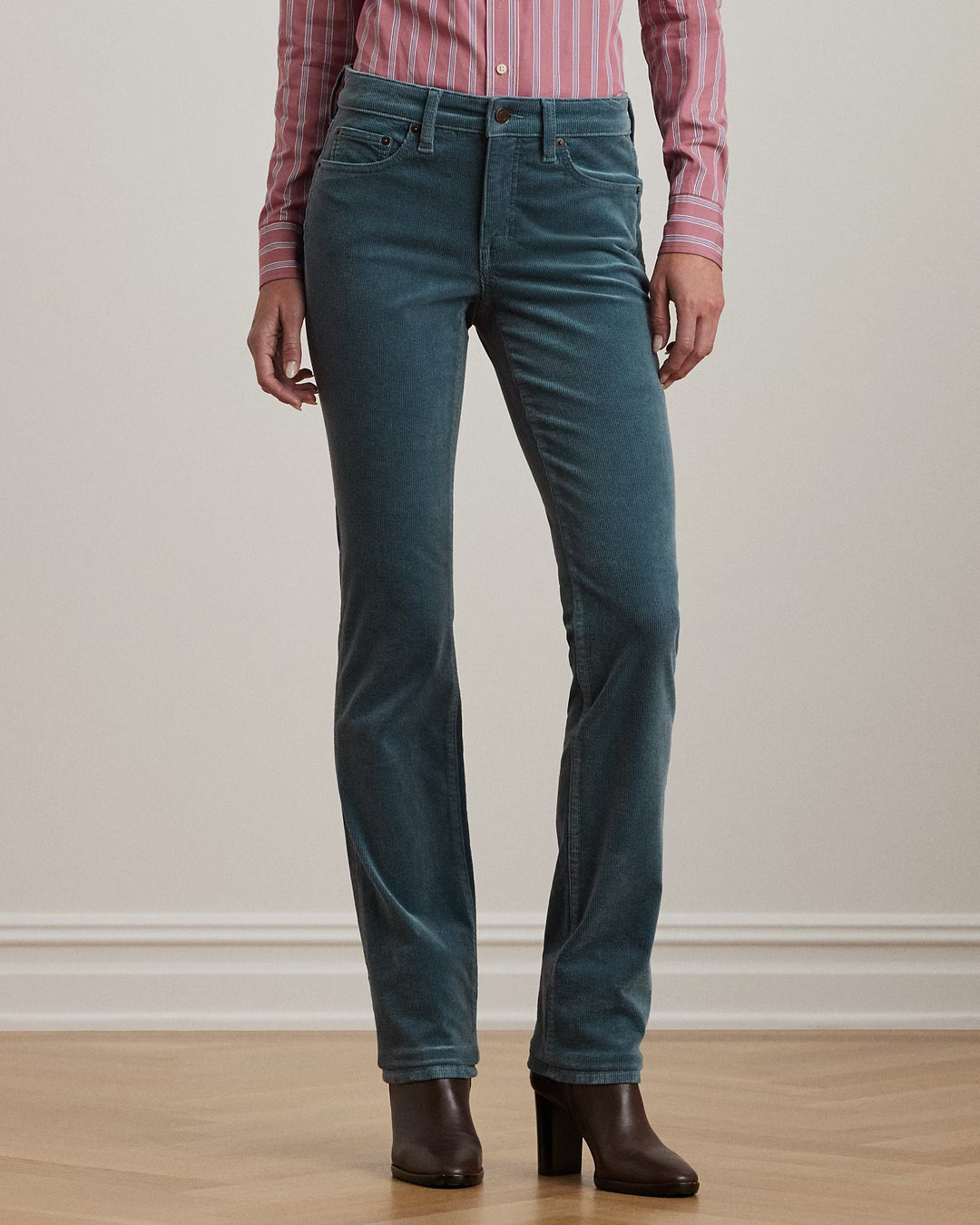 Ralph Lauren Stretch Corduroy Mid-Rise Straight Pant