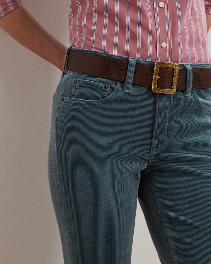 Ralph Lauren Stretch Corduroy Mid-Rise Straight Pant