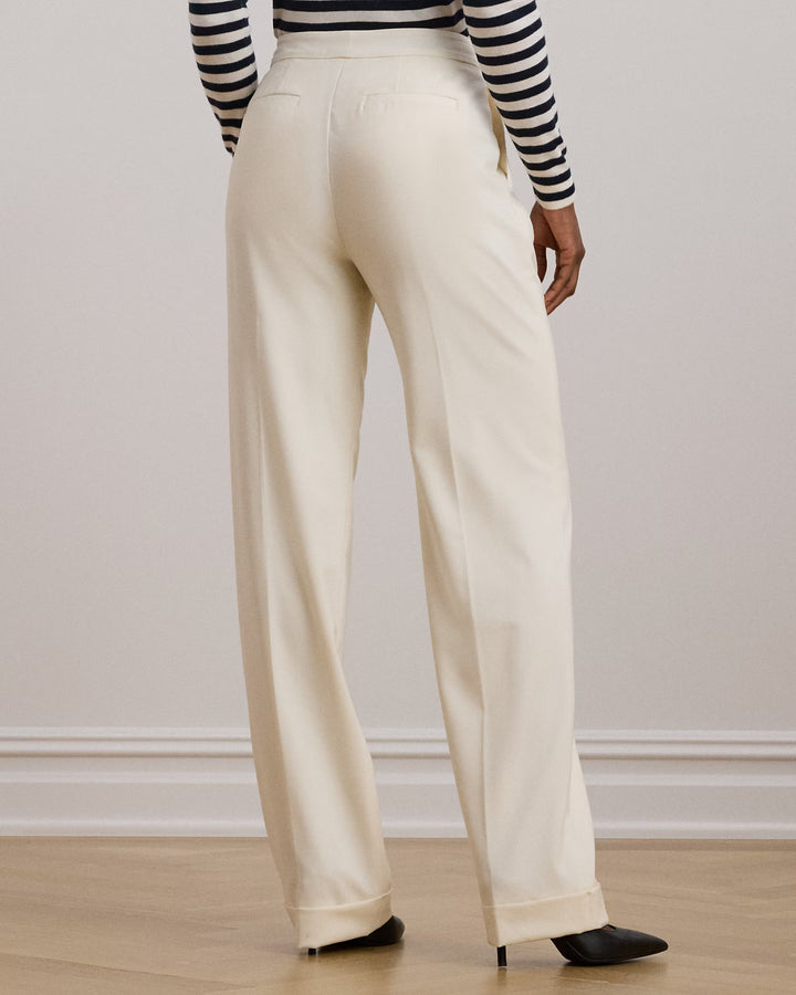 Ralph Lauren Pleated Wool Twill Straight Pant