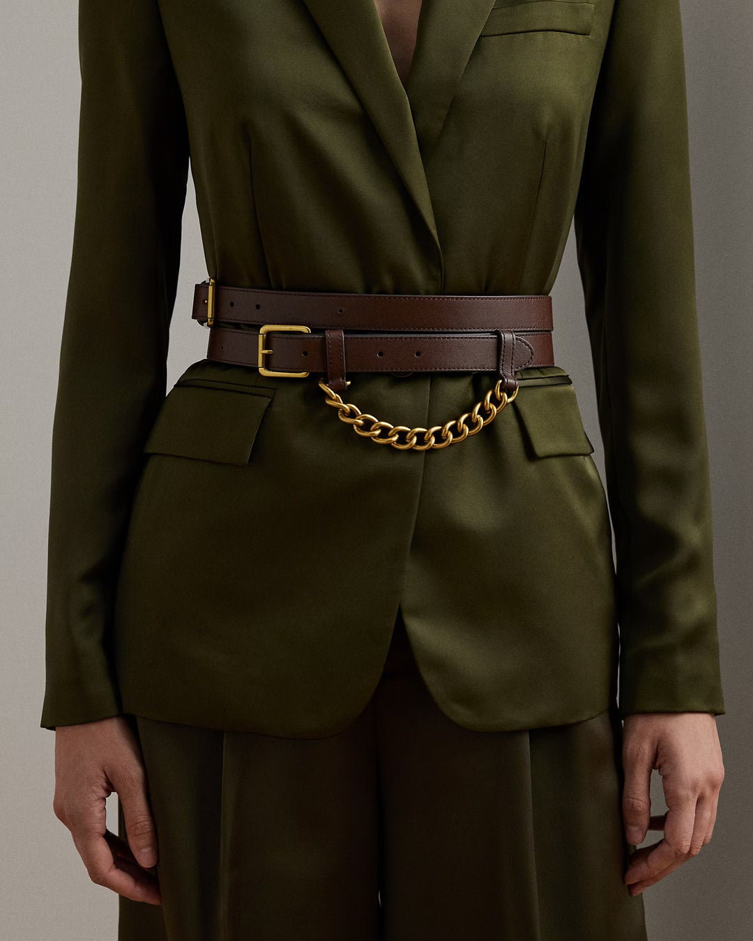 Ralph Lauren Satin Charmeuse Blazer