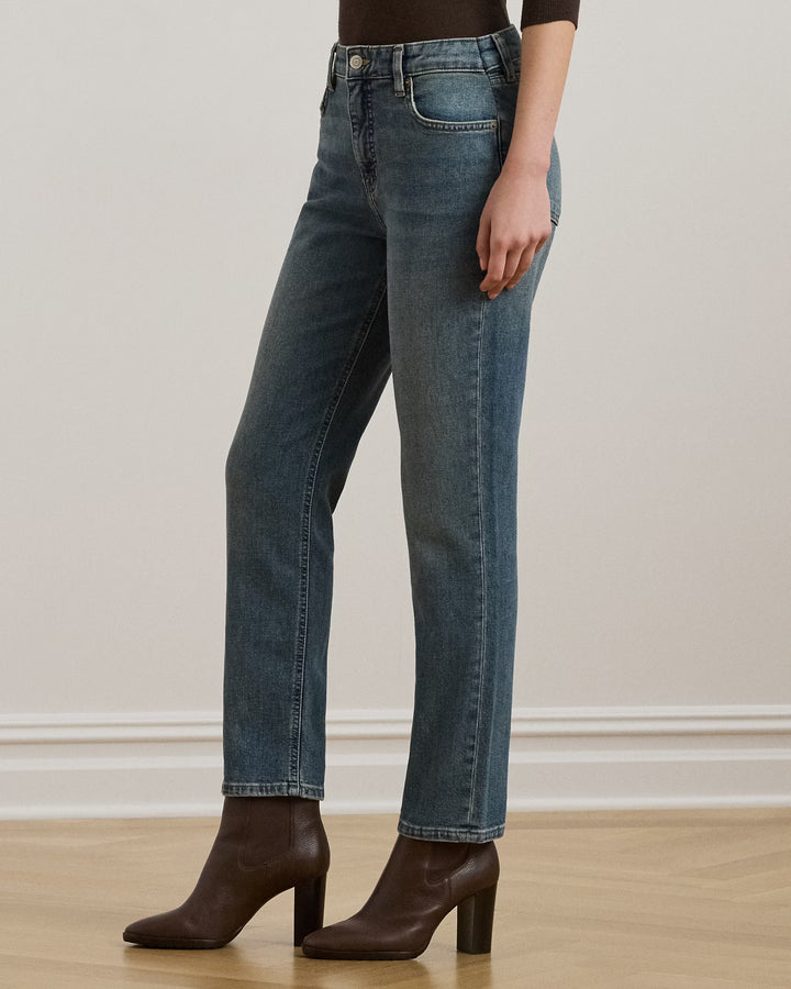 Ralph Lauren High-Rise Straight Ankle Jean