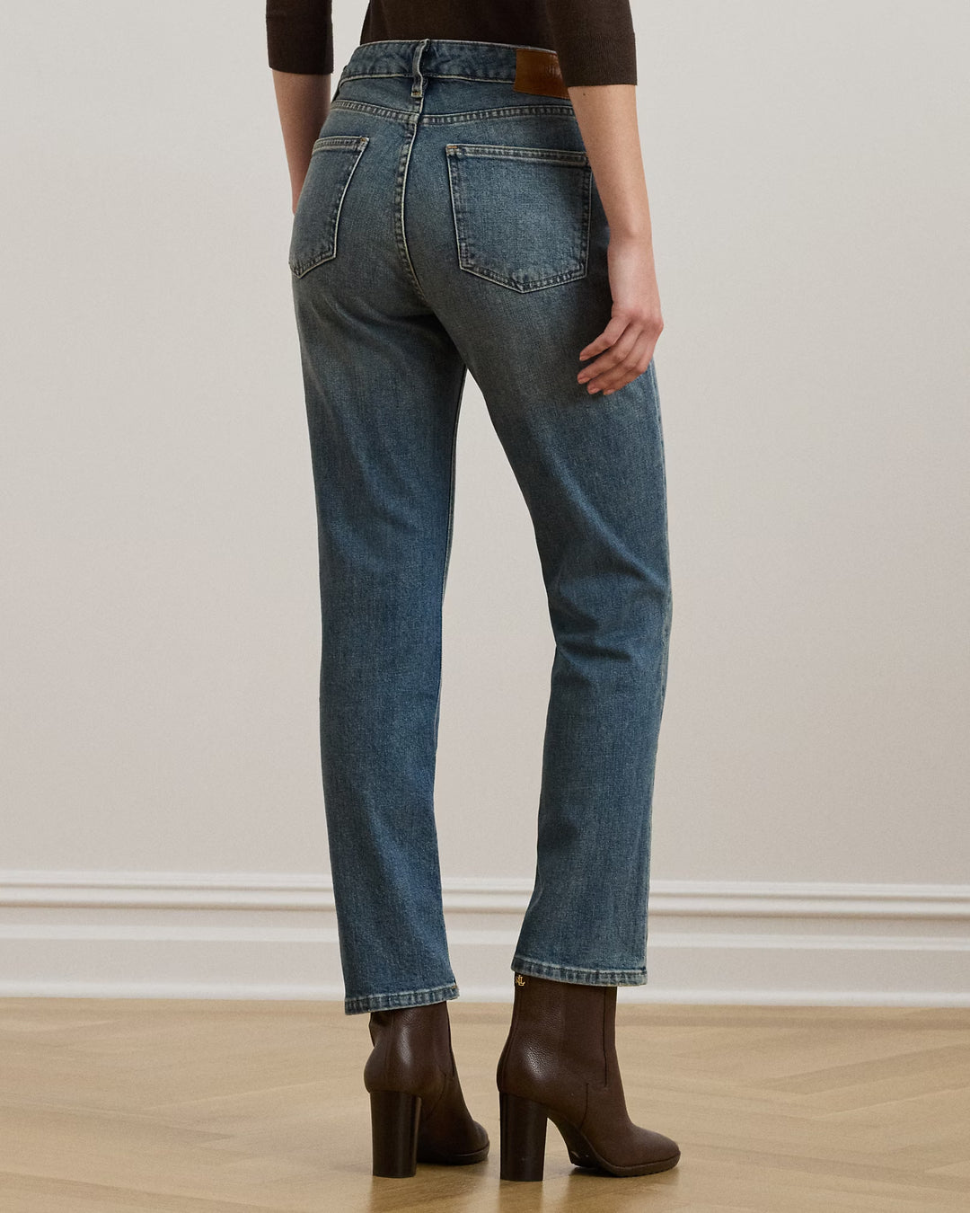 Ralph Lauren High-Rise Straight Ankle Jean