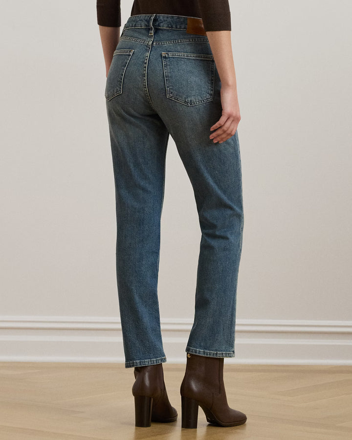 Ralph Lauren High-Rise Straight Ankle Jean