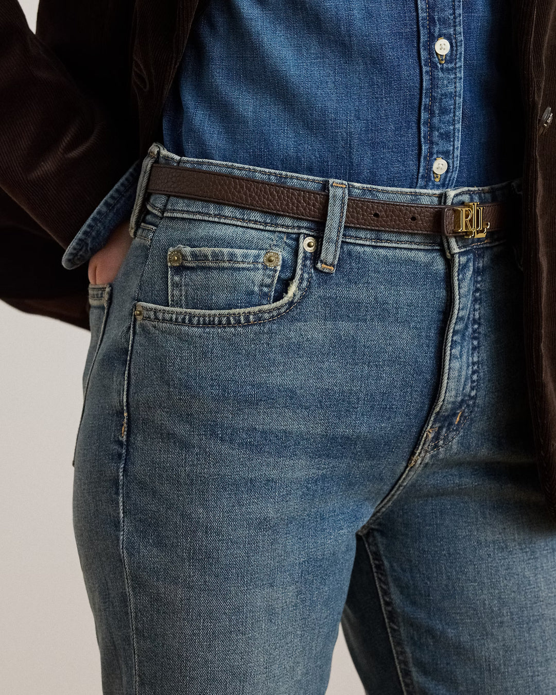 Ralph Lauren High-Rise Straight Ankle Jean