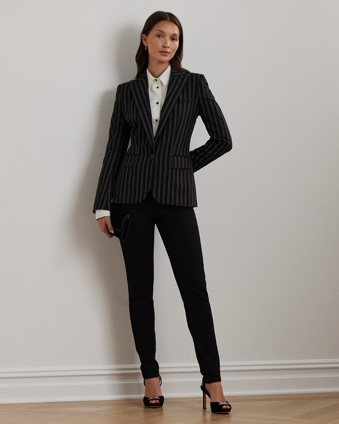 Ralph Lauren Striped Wool-Blend Blazer