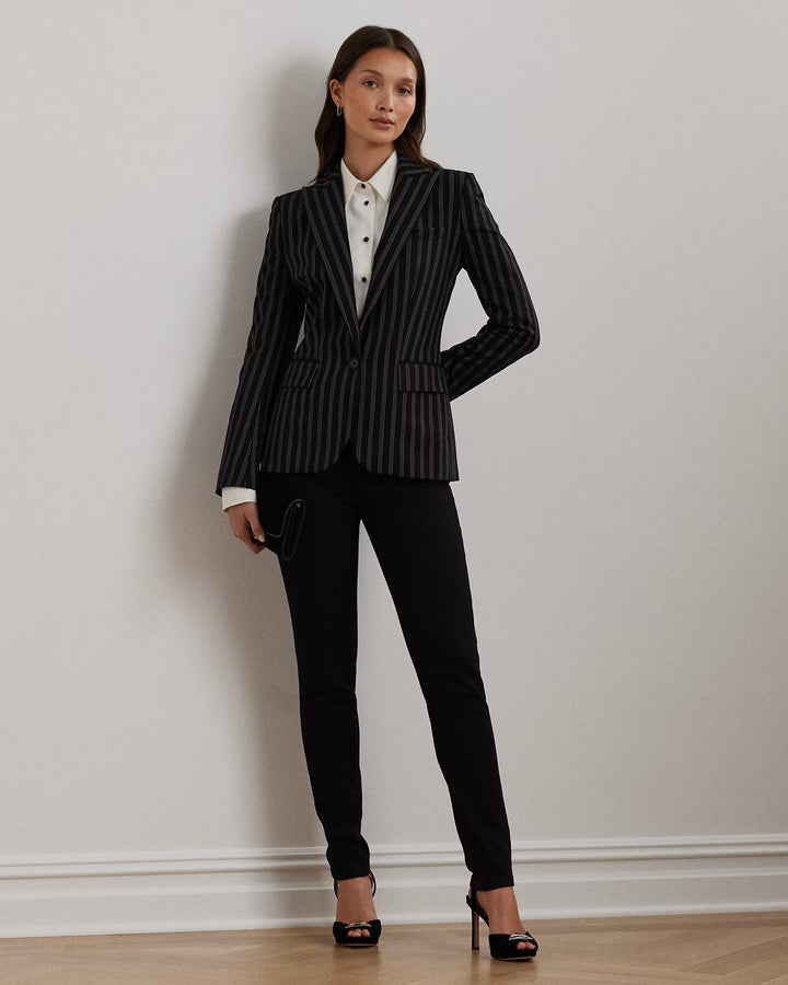 Ralph Lauren Striped Wool-Blend Blazer