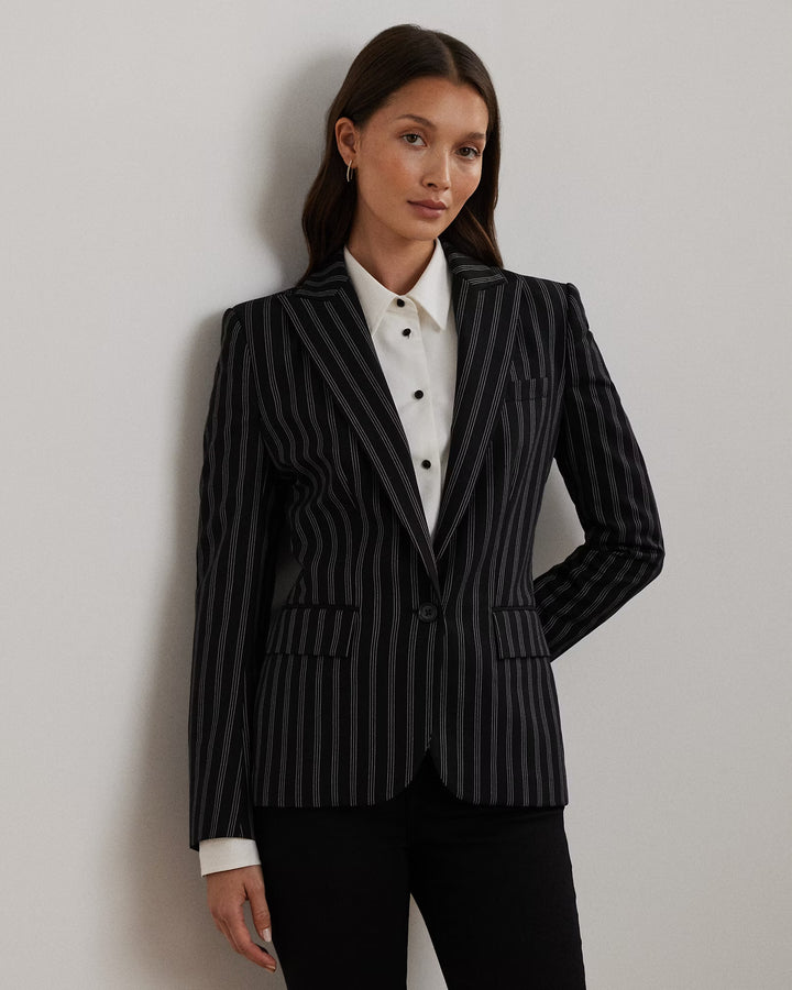Ralph Lauren Striped Wool-Blend Blazer