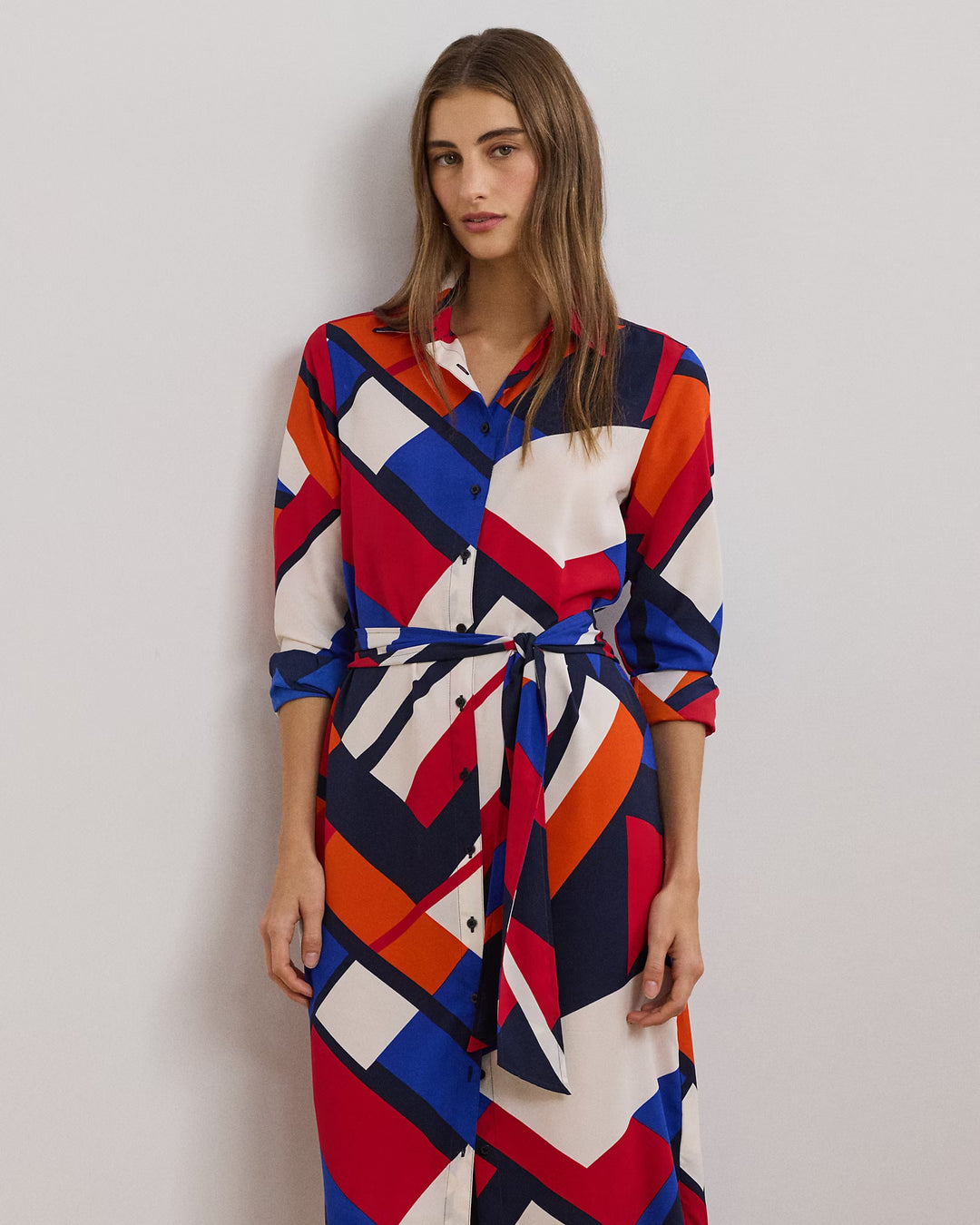 Ralph Lauren Print Crepe Shirtdress
