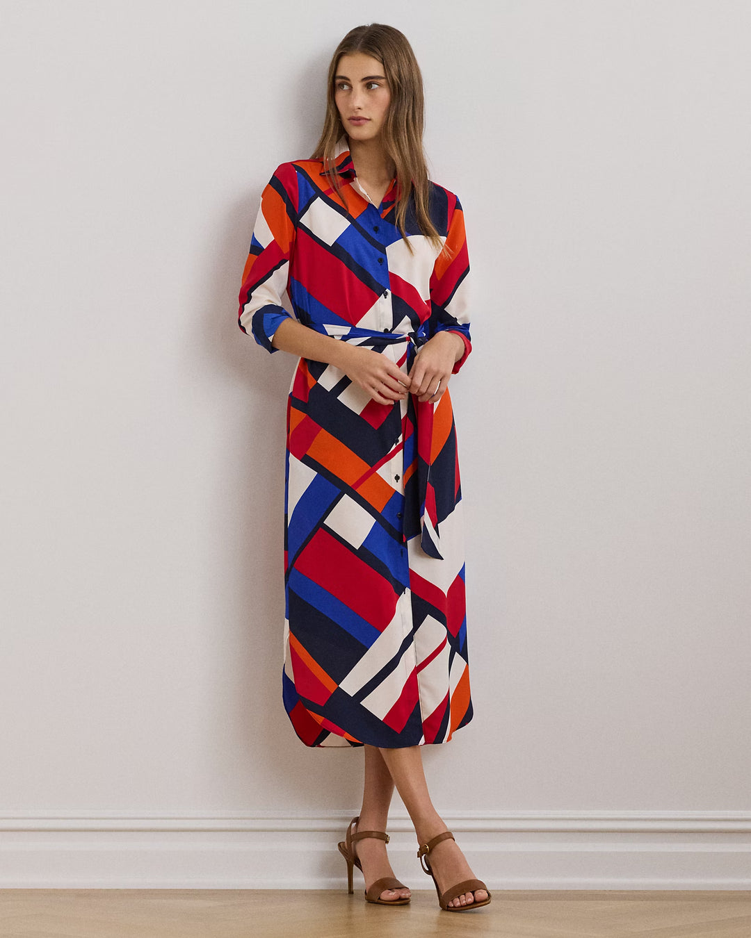 Ralph Lauren Print Crepe Shirtdress